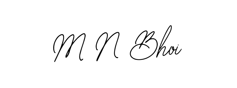 Also You can easily find your signature by using the search form. We will create M N Bhoi name handwritten signature images for you free of cost using Bearetta-2O07w sign style. M N Bhoi signature style 12 images and pictures png