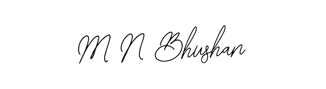 M N Bhushan stylish signature style. Best Handwritten Sign (Bearetta-2O07w) for my name. Handwritten Signature Collection Ideas for my name M N Bhushan. M N Bhushan signature style 12 images and pictures png