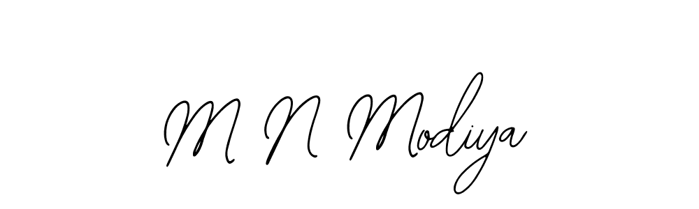 Create a beautiful signature design for name M N Modiya. With this signature (Bearetta-2O07w) fonts, you can make a handwritten signature for free. M N Modiya signature style 12 images and pictures png