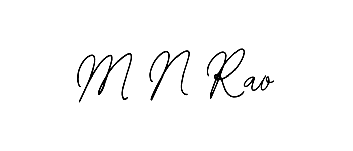 How to make M N Rao name signature. Use Bearetta-2O07w style for creating short signs online. This is the latest handwritten sign. M N Rao signature style 12 images and pictures png