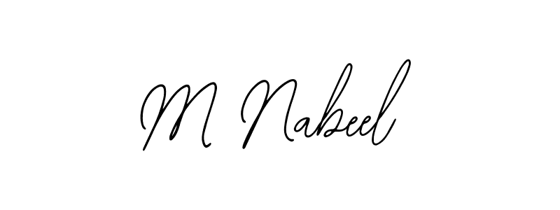 You should practise on your own different ways (Bearetta-2O07w) to write your name (M Nabeel) in signature. don't let someone else do it for you. M Nabeel signature style 12 images and pictures png