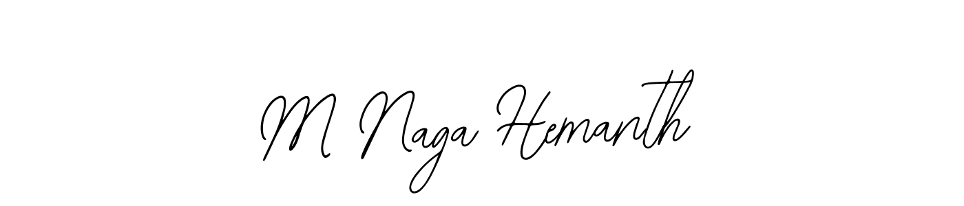 Use a signature maker to create a handwritten signature online. With this signature software, you can design (Bearetta-2O07w) your own signature for name M Naga Hemanth. M Naga Hemanth signature style 12 images and pictures png