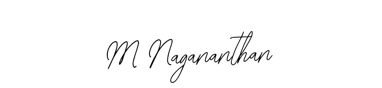 How to make M Nagananthan name signature. Use Bearetta-2O07w style for creating short signs online. This is the latest handwritten sign. M Nagananthan signature style 12 images and pictures png