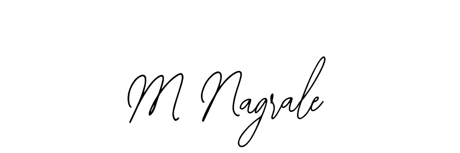 if you are searching for the best signature style for your name M Nagrale. so please give up your signature search. here we have designed multiple signature styles  using Bearetta-2O07w. M Nagrale signature style 12 images and pictures png