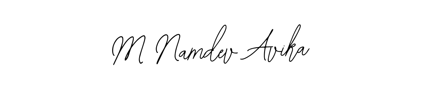 Also You can easily find your signature by using the search form. We will create M Namdev Avika name handwritten signature images for you free of cost using Bearetta-2O07w sign style. M Namdev Avika signature style 12 images and pictures png