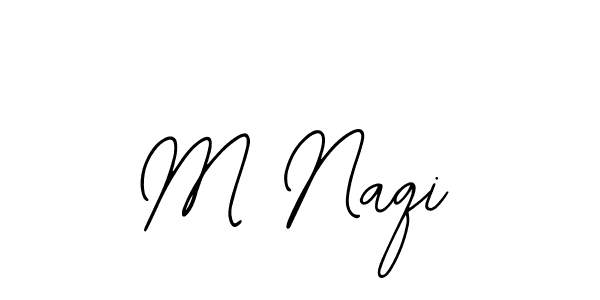 How to make M Naqi name signature. Use Bearetta-2O07w style for creating short signs online. This is the latest handwritten sign. M Naqi signature style 12 images and pictures png