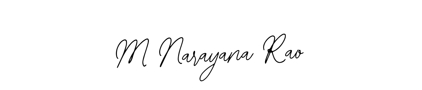 Design your own signature with our free online signature maker. With this signature software, you can create a handwritten (Bearetta-2O07w) signature for name M Narayana Rao. M Narayana Rao signature style 12 images and pictures png