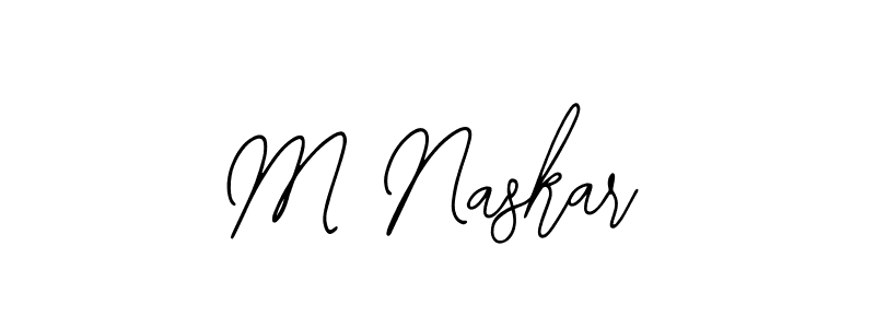 You should practise on your own different ways (Bearetta-2O07w) to write your name (M Naskar) in signature. don't let someone else do it for you. M Naskar signature style 12 images and pictures png