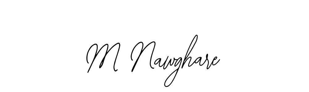 if you are searching for the best signature style for your name M Nawghare. so please give up your signature search. here we have designed multiple signature styles  using Bearetta-2O07w. M Nawghare signature style 12 images and pictures png