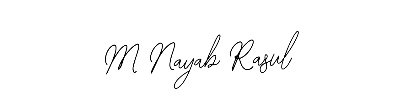 Create a beautiful signature design for name M Nayab Rasul. With this signature (Bearetta-2O07w) fonts, you can make a handwritten signature for free. M Nayab Rasul signature style 12 images and pictures png