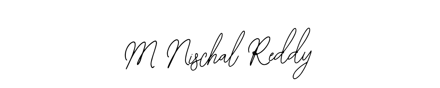 Also You can easily find your signature by using the search form. We will create M Nischal Reddy name handwritten signature images for you free of cost using Bearetta-2O07w sign style. M Nischal Reddy signature style 12 images and pictures png