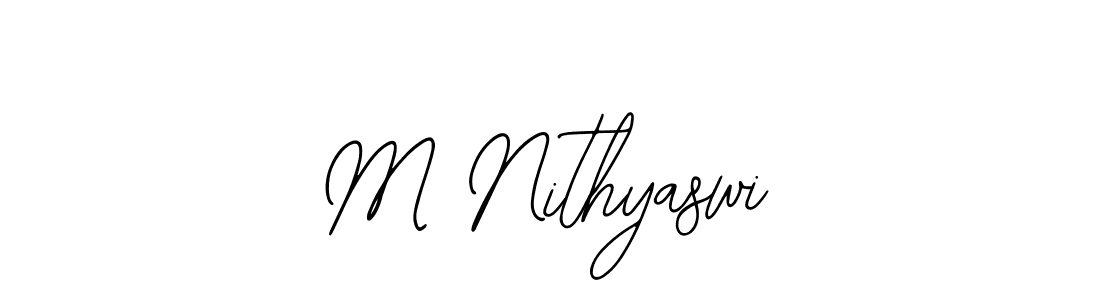 Also we have M Nithyaswi name is the best signature style. Create professional handwritten signature collection using Bearetta-2O07w autograph style. M Nithyaswi signature style 12 images and pictures png