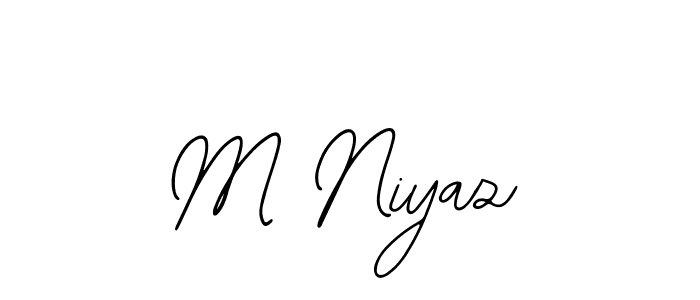 Design your own signature with our free online signature maker. With this signature software, you can create a handwritten (Bearetta-2O07w) signature for name M Niyaz. M Niyaz signature style 12 images and pictures png