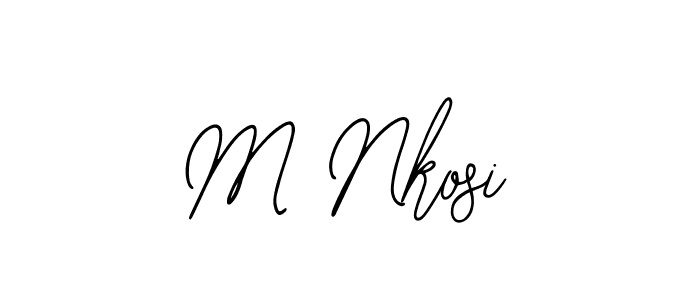 How to make M Nkosi name signature. Use Bearetta-2O07w style for creating short signs online. This is the latest handwritten sign. M Nkosi signature style 12 images and pictures png