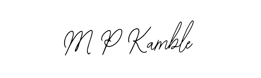 M P Kamble stylish signature style. Best Handwritten Sign (Bearetta-2O07w) for my name. Handwritten Signature Collection Ideas for my name M P Kamble. M P Kamble signature style 12 images and pictures png