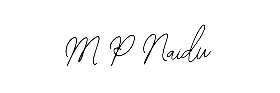The best way (Bearetta-2O07w) to make a short signature is to pick only two or three words in your name. The name M P Naidu include a total of six letters. For converting this name. M P Naidu signature style 12 images and pictures png