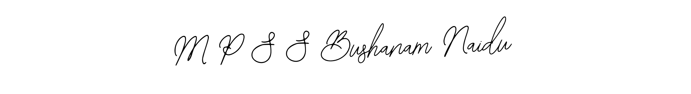 Make a short M P S S Bushanam Naidu signature style. Manage your documents anywhere anytime using Bearetta-2O07w. Create and add eSignatures, submit forms, share and send files easily. M P S S Bushanam Naidu signature style 12 images and pictures png