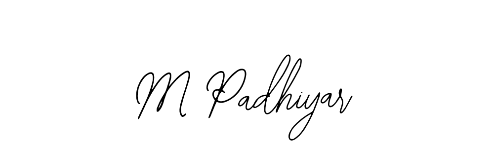 if you are searching for the best signature style for your name M Padhiyar. so please give up your signature search. here we have designed multiple signature styles  using Bearetta-2O07w. M Padhiyar signature style 12 images and pictures png