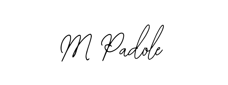 Create a beautiful signature design for name M Padole. With this signature (Bearetta-2O07w) fonts, you can make a handwritten signature for free. M Padole signature style 12 images and pictures png