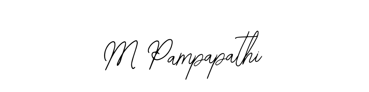 if you are searching for the best signature style for your name M Pampapathi. so please give up your signature search. here we have designed multiple signature styles  using Bearetta-2O07w. M Pampapathi signature style 12 images and pictures png