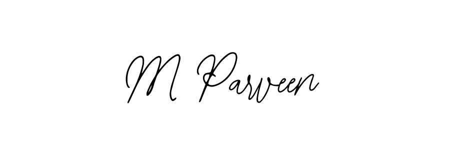 Use a signature maker to create a handwritten signature online. With this signature software, you can design (Bearetta-2O07w) your own signature for name M Parveen. M Parveen signature style 12 images and pictures png