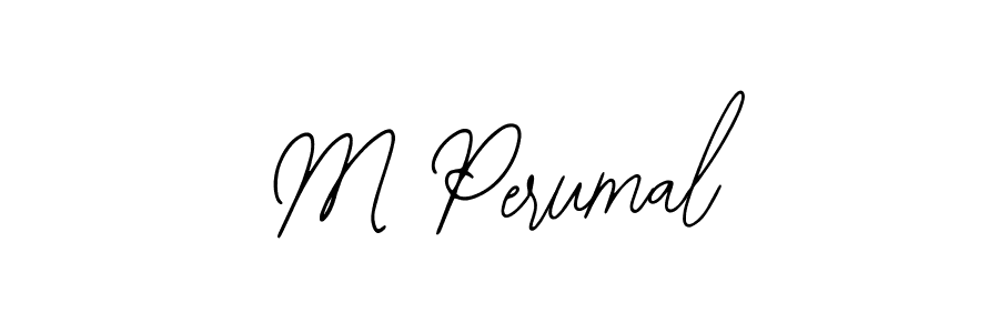 Create a beautiful signature design for name M Perumal. With this signature (Bearetta-2O07w) fonts, you can make a handwritten signature for free. M Perumal signature style 12 images and pictures png