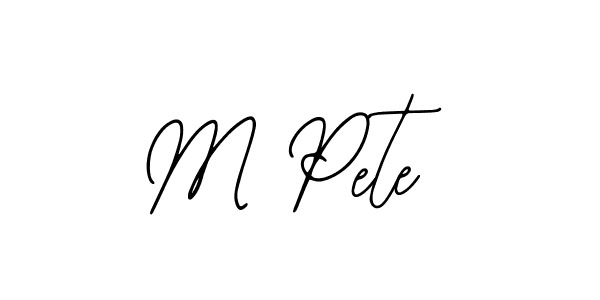 Also You can easily find your signature by using the search form. We will create M Pete name handwritten signature images for you free of cost using Bearetta-2O07w sign style. M Pete signature style 12 images and pictures png