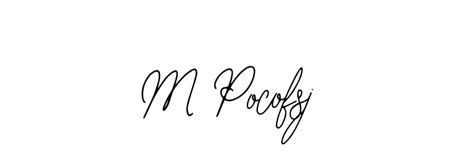 This is the best signature style for the M Pocofsj name. Also you like these signature font (Bearetta-2O07w). Mix name signature. M Pocofsj signature style 12 images and pictures png