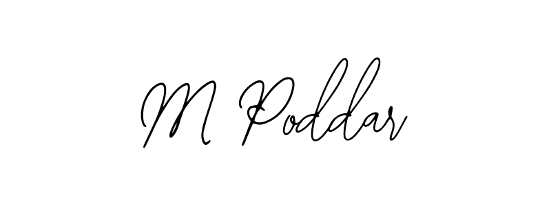 How to make M Poddar name signature. Use Bearetta-2O07w style for creating short signs online. This is the latest handwritten sign. M Poddar signature style 12 images and pictures png