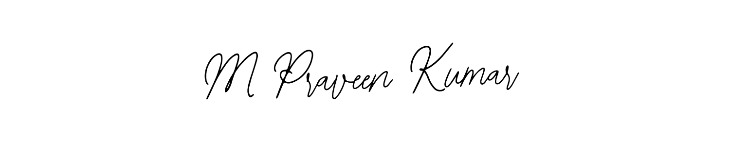 How to make M Praveen Kumar name signature. Use Bearetta-2O07w style for creating short signs online. This is the latest handwritten sign. M Praveen Kumar signature style 12 images and pictures png