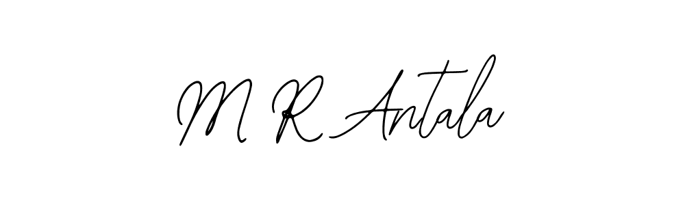 How to make M R Antala name signature. Use Bearetta-2O07w style for creating short signs online. This is the latest handwritten sign. M R Antala signature style 12 images and pictures png