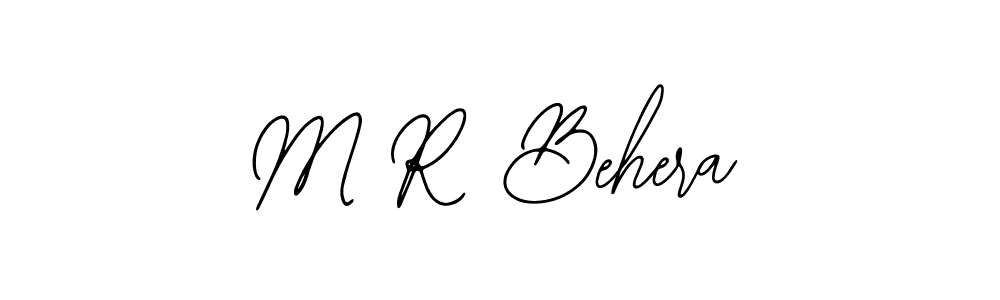 The best way (Bearetta-2O07w) to make a short signature is to pick only two or three words in your name. The name M R Behera include a total of six letters. For converting this name. M R Behera signature style 12 images and pictures png