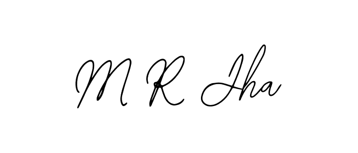 Make a beautiful signature design for name M R Jha. With this signature (Bearetta-2O07w) style, you can create a handwritten signature for free. M R Jha signature style 12 images and pictures png