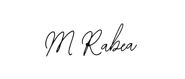 Use a signature maker to create a handwritten signature online. With this signature software, you can design (Bearetta-2O07w) your own signature for name M Rabea. M Rabea signature style 12 images and pictures png