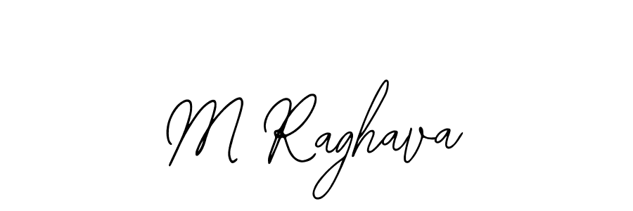How to make M Raghava name signature. Use Bearetta-2O07w style for creating short signs online. This is the latest handwritten sign. M Raghava signature style 12 images and pictures png