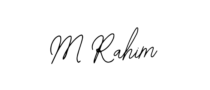 How to make M Rahim name signature. Use Bearetta-2O07w style for creating short signs online. This is the latest handwritten sign. M Rahim signature style 12 images and pictures png