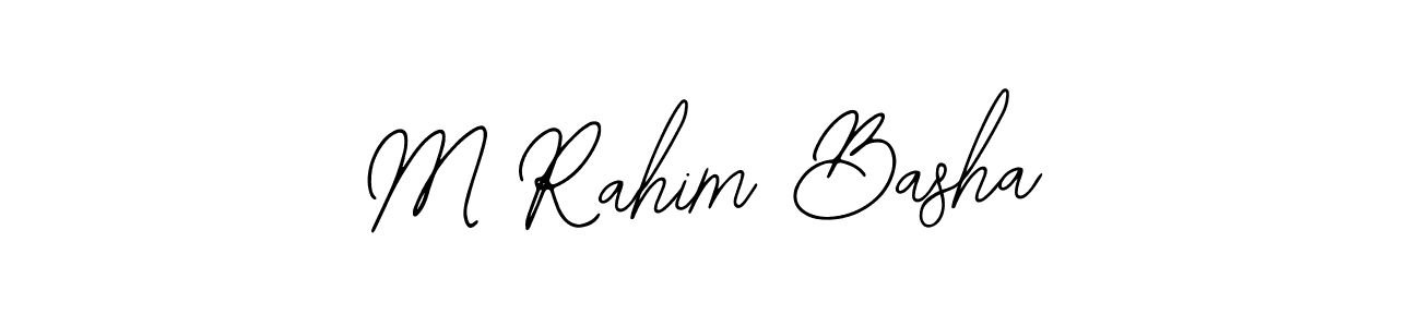 How to make M Rahim Basha name signature. Use Bearetta-2O07w style for creating short signs online. This is the latest handwritten sign. M Rahim Basha signature style 12 images and pictures png