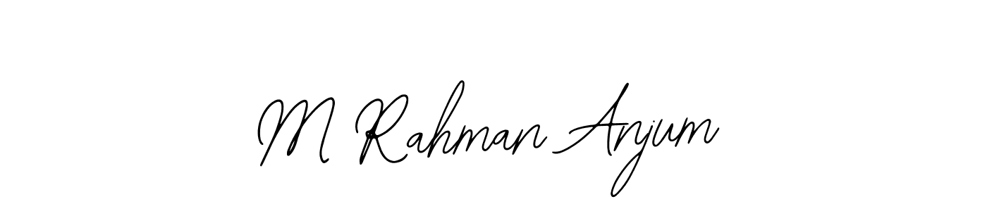 You should practise on your own different ways (Bearetta-2O07w) to write your name (M Rahman Anjum) in signature. don't let someone else do it for you. M Rahman Anjum signature style 12 images and pictures png