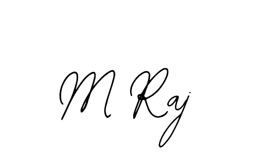 How to make M Raj name signature. Use Bearetta-2O07w style for creating short signs online. This is the latest handwritten sign. M Raj signature style 12 images and pictures png