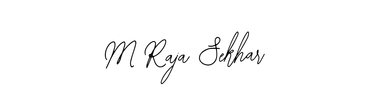 Use a signature maker to create a handwritten signature online. With this signature software, you can design (Bearetta-2O07w) your own signature for name M Raja Sekhar. M Raja Sekhar signature style 12 images and pictures png