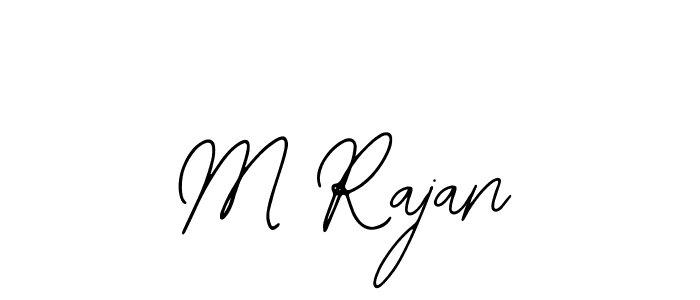 if you are searching for the best signature style for your name M Rajan. so please give up your signature search. here we have designed multiple signature styles  using Bearetta-2O07w. M Rajan signature style 12 images and pictures png