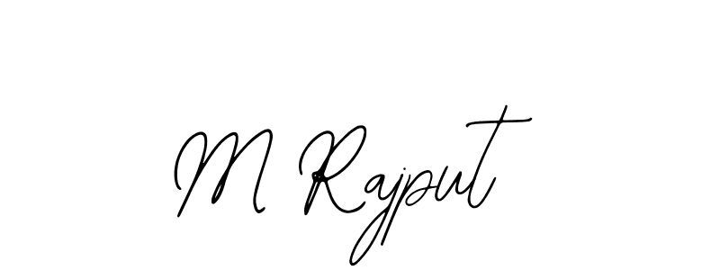 You should practise on your own different ways (Bearetta-2O07w) to write your name (M Rajput) in signature. don't let someone else do it for you. M Rajput signature style 12 images and pictures png