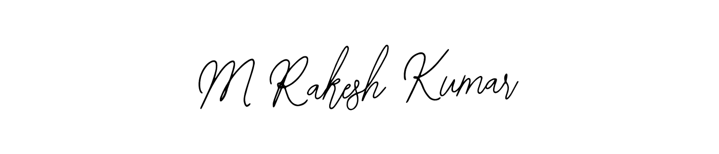 Use a signature maker to create a handwritten signature online. With this signature software, you can design (Bearetta-2O07w) your own signature for name M Rakesh Kumar. M Rakesh Kumar signature style 12 images and pictures png