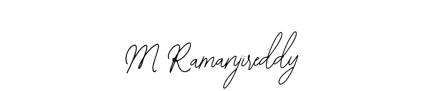 Use a signature maker to create a handwritten signature online. With this signature software, you can design (Bearetta-2O07w) your own signature for name M Ramanjireddy. M Ramanjireddy signature style 12 images and pictures png