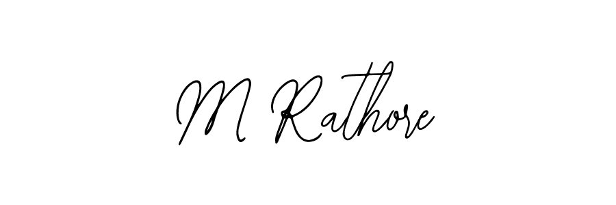 You should practise on your own different ways (Bearetta-2O07w) to write your name (M Rathore) in signature. don't let someone else do it for you. M Rathore signature style 12 images and pictures png