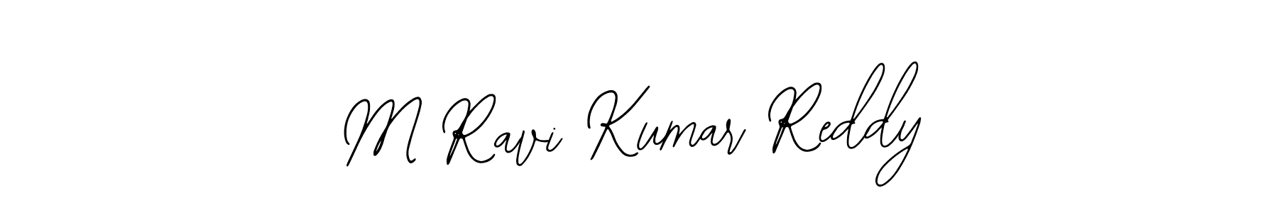 How to make M Ravi Kumar Reddy name signature. Use Bearetta-2O07w style for creating short signs online. This is the latest handwritten sign. M Ravi Kumar Reddy signature style 12 images and pictures png