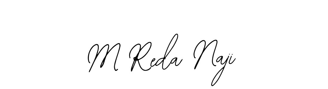 You should practise on your own different ways (Bearetta-2O07w) to write your name (M Reda Naji) in signature. don't let someone else do it for you. M Reda Naji signature style 12 images and pictures png