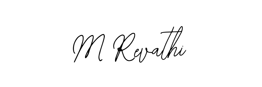 Bearetta-2O07w is a professional signature style that is perfect for those who want to add a touch of class to their signature. It is also a great choice for those who want to make their signature more unique. Get M Revathi name to fancy signature for free. M Revathi signature style 12 images and pictures png