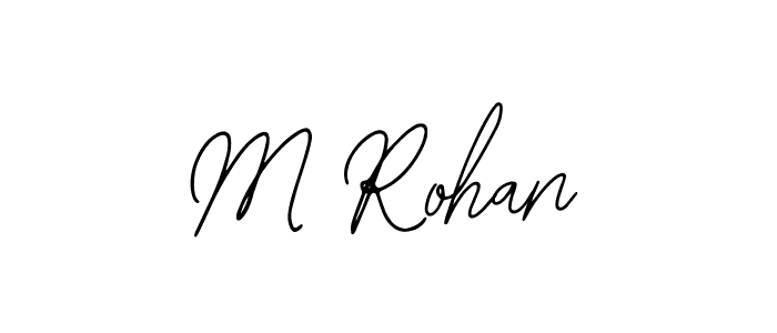 The best way (Bearetta-2O07w) to make a short signature is to pick only two or three words in your name. The name M Rohan include a total of six letters. For converting this name. M Rohan signature style 12 images and pictures png