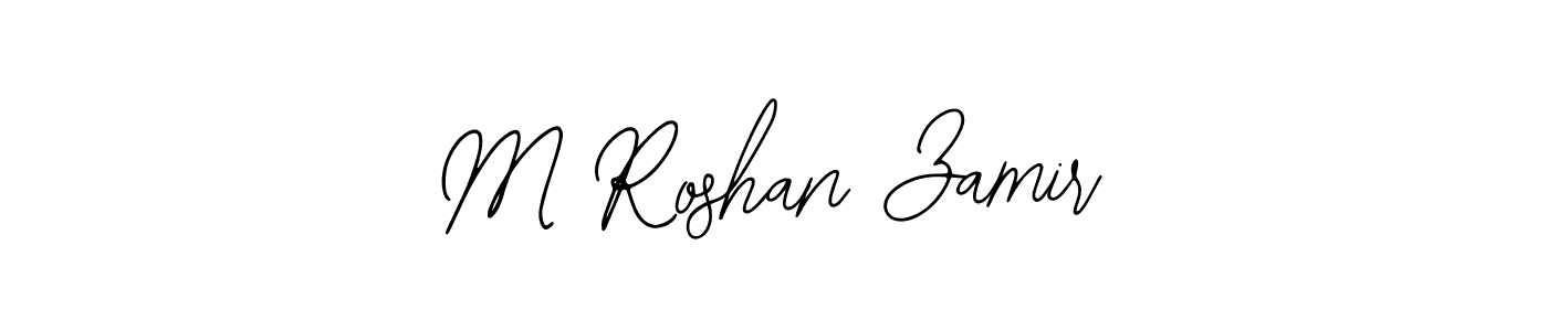 You should practise on your own different ways (Bearetta-2O07w) to write your name (M Roshan Zamir) in signature. don't let someone else do it for you. M Roshan Zamir signature style 12 images and pictures png